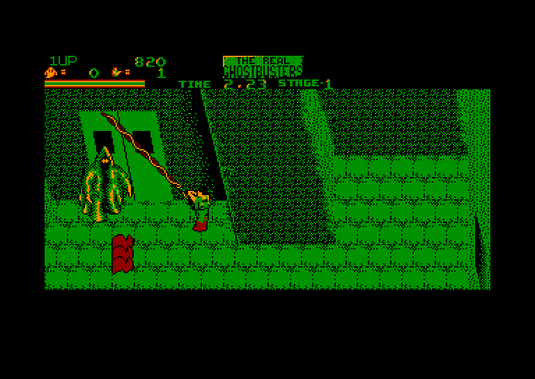 screenshot of the Amstrad CPC game Real Ghostbusters (the) by GameBase CPC