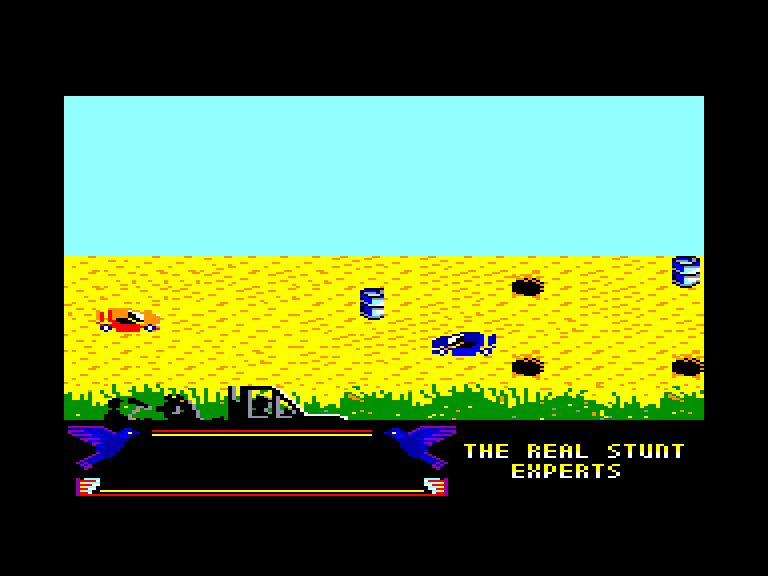 screenshot of the Amstrad CPC game Real stunt experts (the) by GameBase CPC