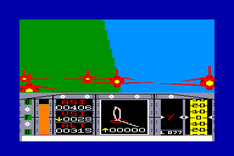 screenshot of the Amstrad CPC game Red arrows by GameBase CPC