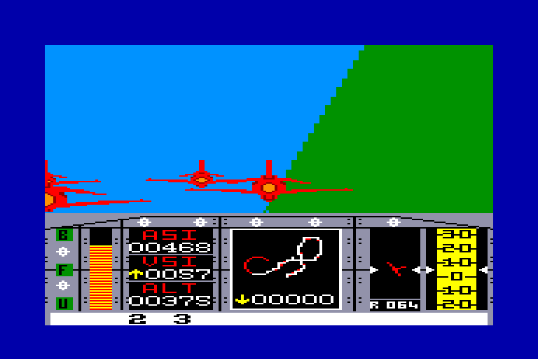 screenshot of the Amstrad CPC game Red arrows by GameBase CPC