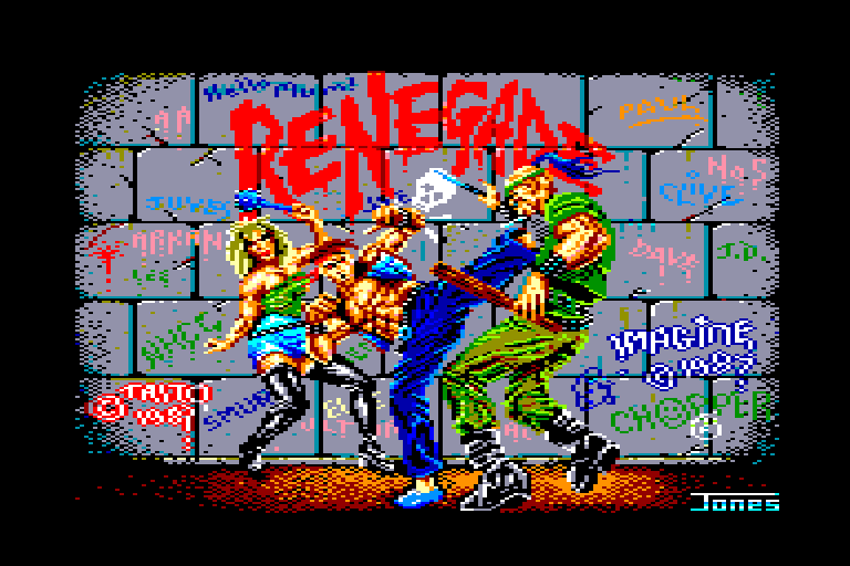 screenshot of the Amstrad CPC game Renegade by GameBase CPC