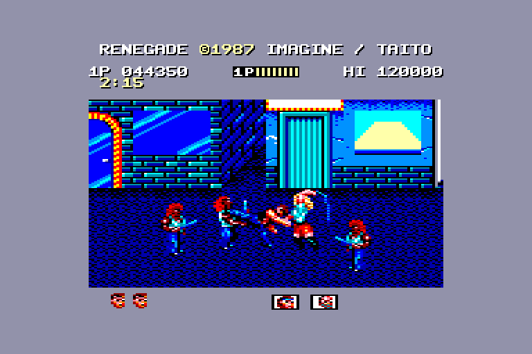 screenshot of the Amstrad CPC game Renegade by GameBase CPC