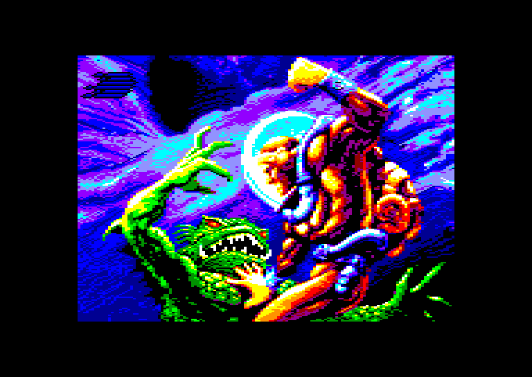 screenshot of the Amstrad CPC game Rescate Atlantida