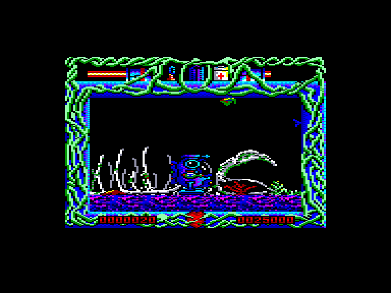 screenshot of the Amstrad CPC game Rescate Atlantida by GameBase CPC