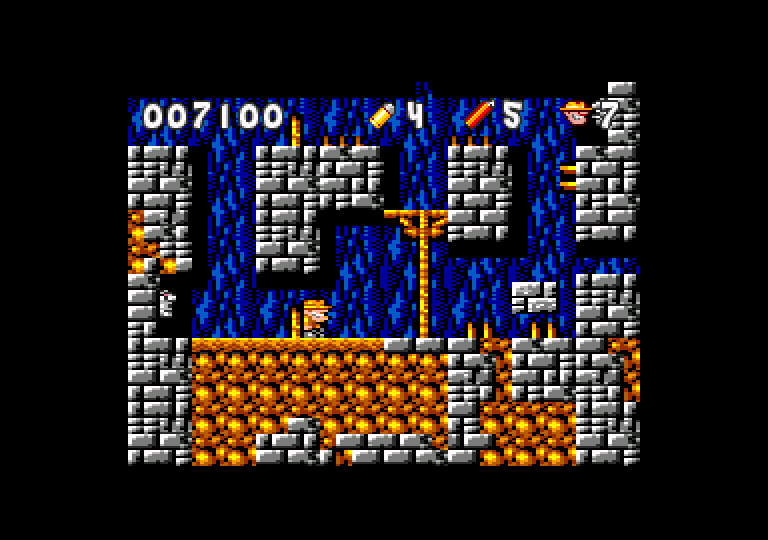 screenshot of the Amstrad CPC game Rick Dangerous 128+ by GameBase CPC