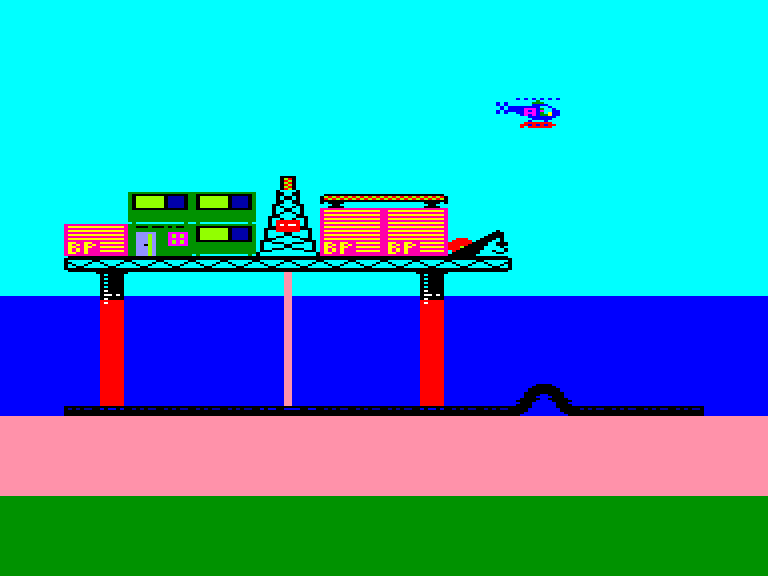 screenshot of the Amstrad CPC game Rig attack by GameBase CPC