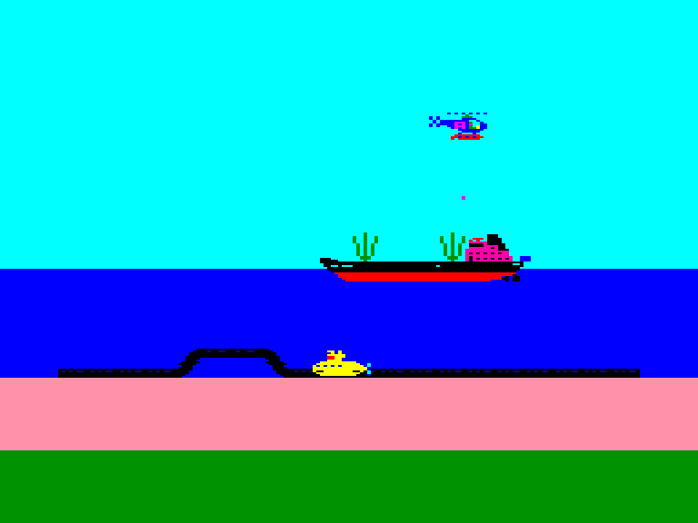 screenshot of the Amstrad CPC game Rig attack by GameBase CPC