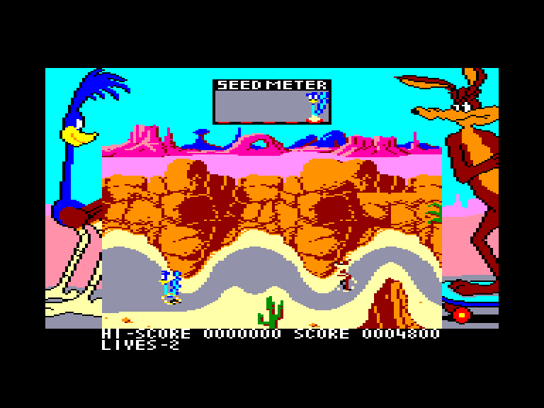 screenshot of the Amstrad CPC game Road Runner by GameBase CPC