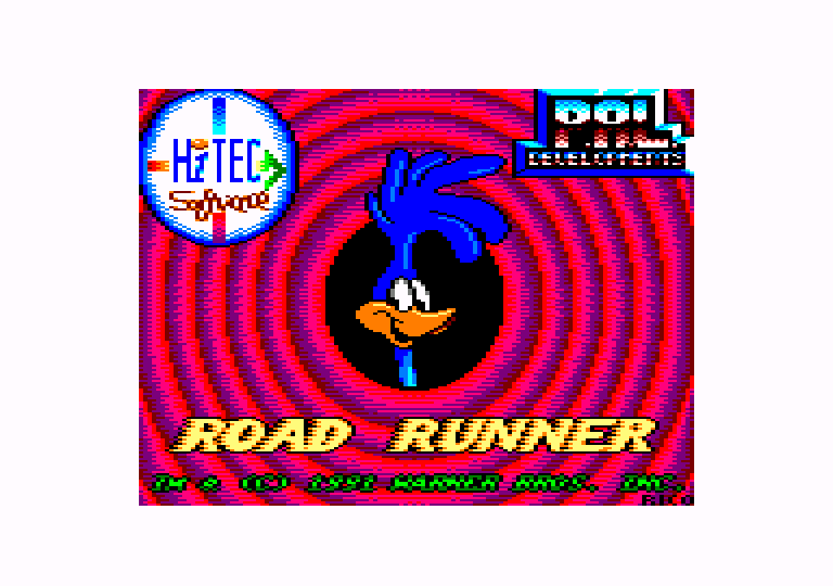 screenshot of the Amstrad CPC game Road runner and wile e. coyote by GameBase CPC