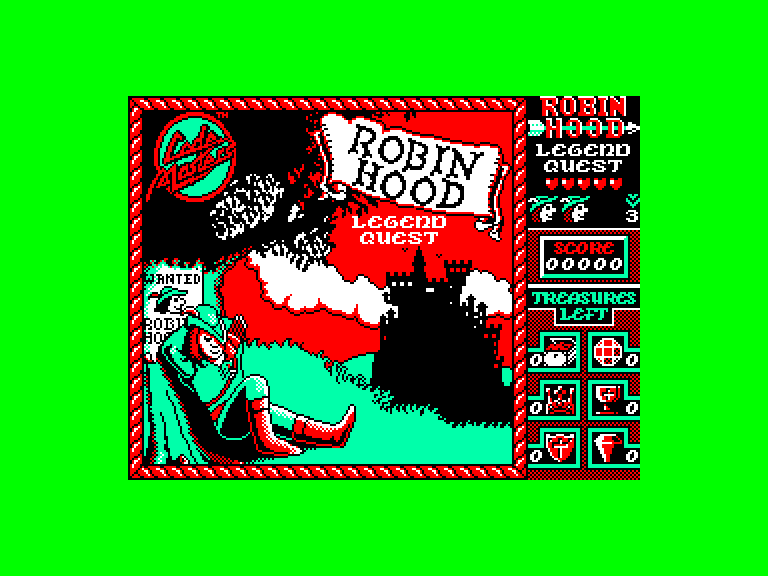 screenshot of the Amstrad CPC game Robin Hood - Legend Quest by GameBase CPC