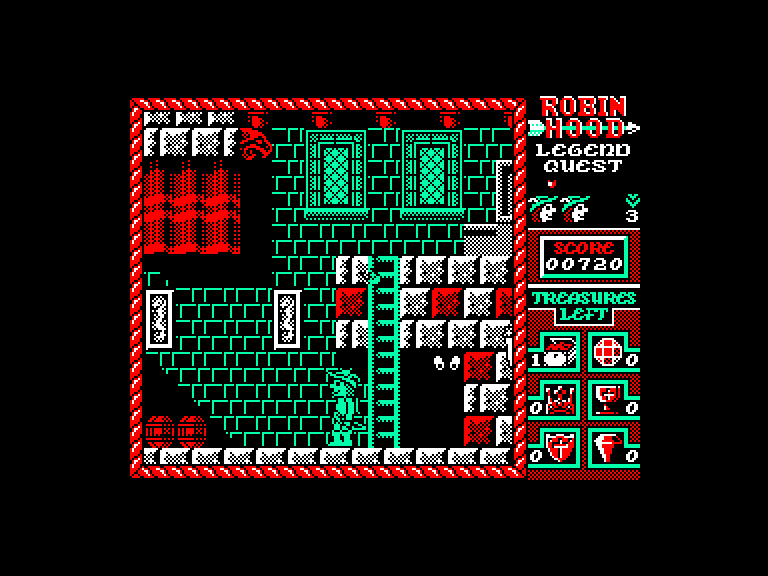 screenshot of the Amstrad CPC game Robin Hood - Legend Quest by GameBase CPC