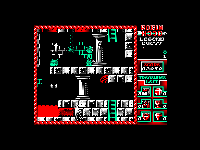 screenshot of the Amstrad CPC game Robin Hood - Legend Quest by GameBase CPC