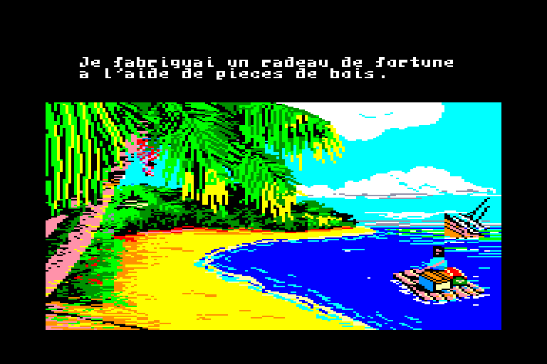 screenshot of the Amstrad CPC game Robinson crusoe by GameBase CPC