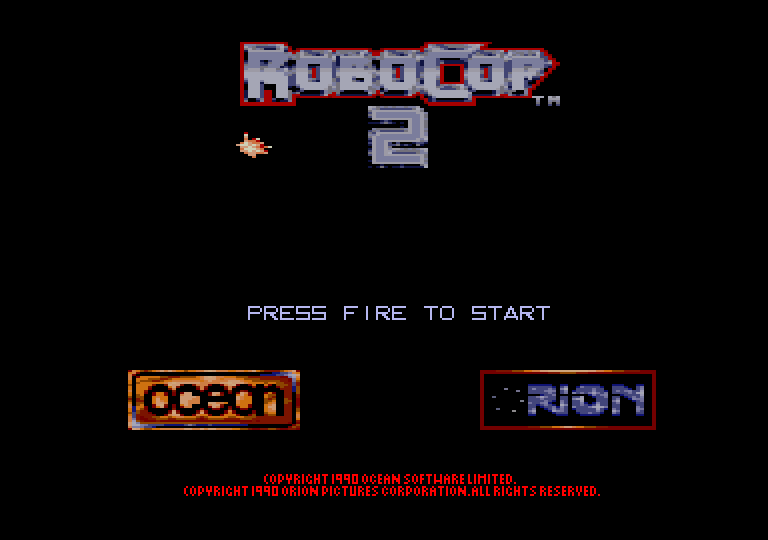 screenshot of the Amstrad CPC game Robocop 2 by GameBase CPC