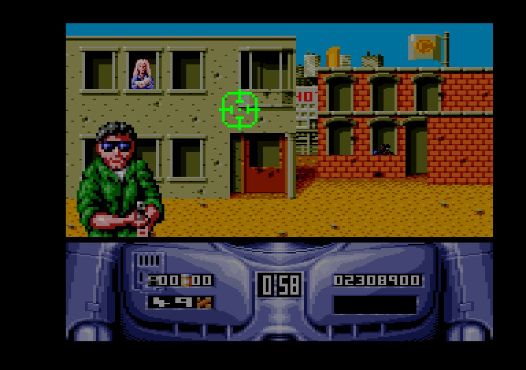 screenshot of the Amstrad CPC game Robocop 2 by GameBase CPC