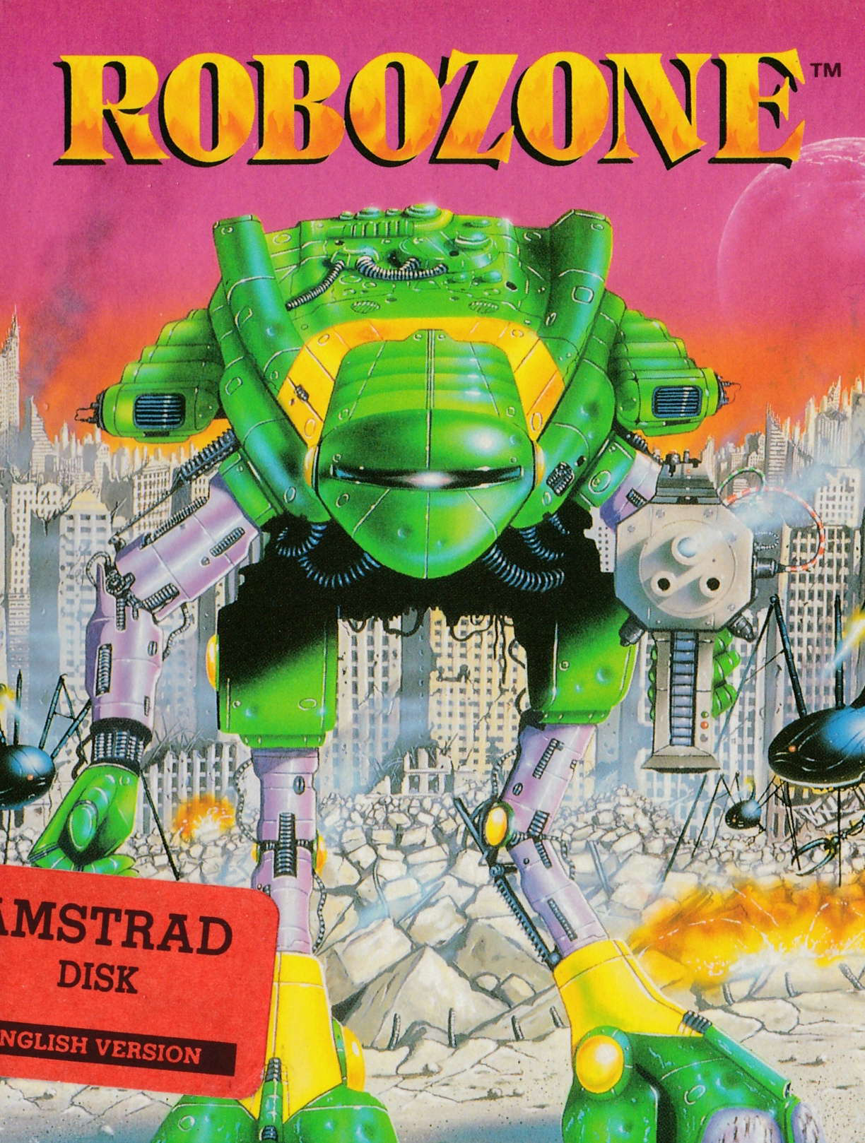 screenshot of the Amstrad CPC game Robozone by GameBase CPC