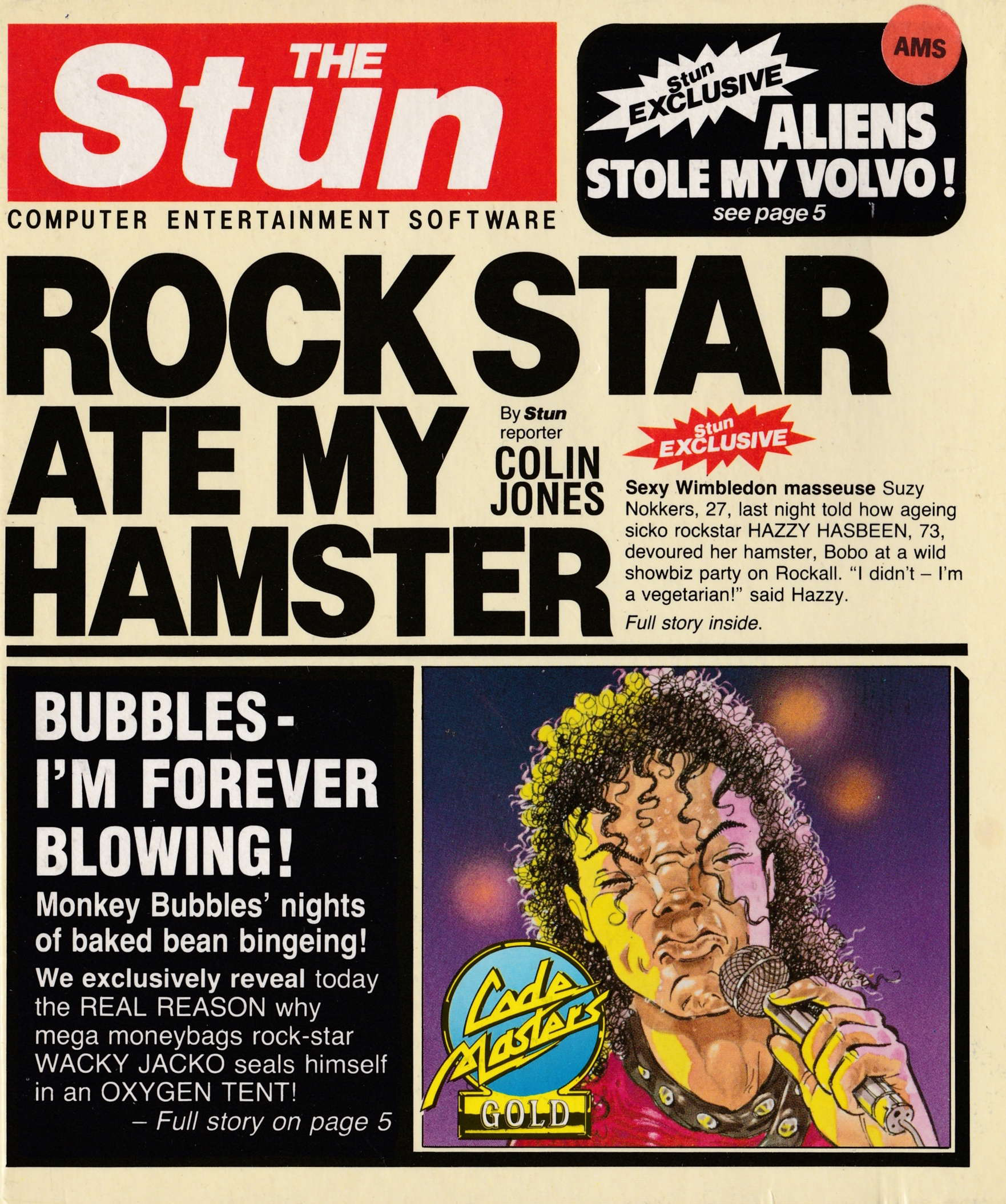 screenshot of the Amstrad CPC game Rock star ate my hamster by GameBase CPC