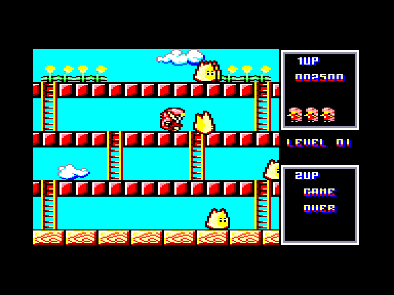 screenshot of the Amstrad CPC game Rod-Land by GameBase CPC