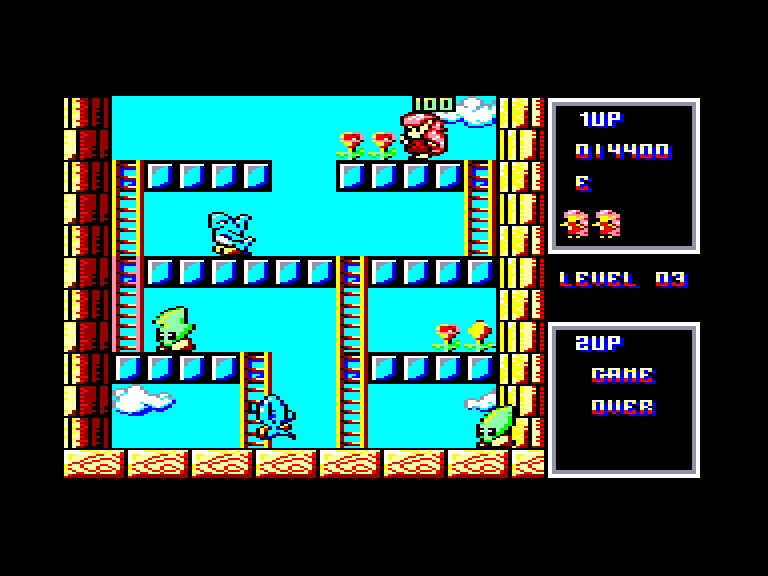 screenshot of the Amstrad CPC game Rod-Land by GameBase CPC