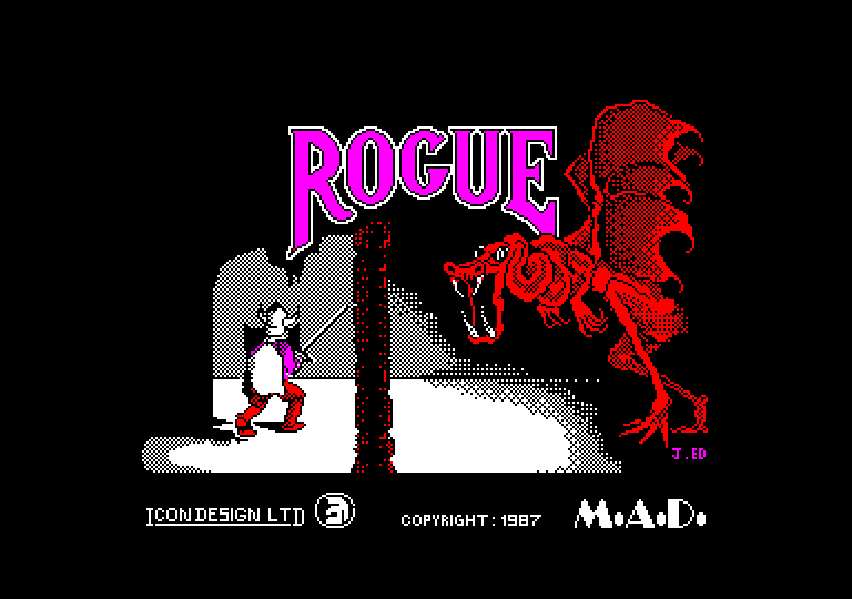 screenshot of the Amstrad CPC game Rogue by GameBase CPC