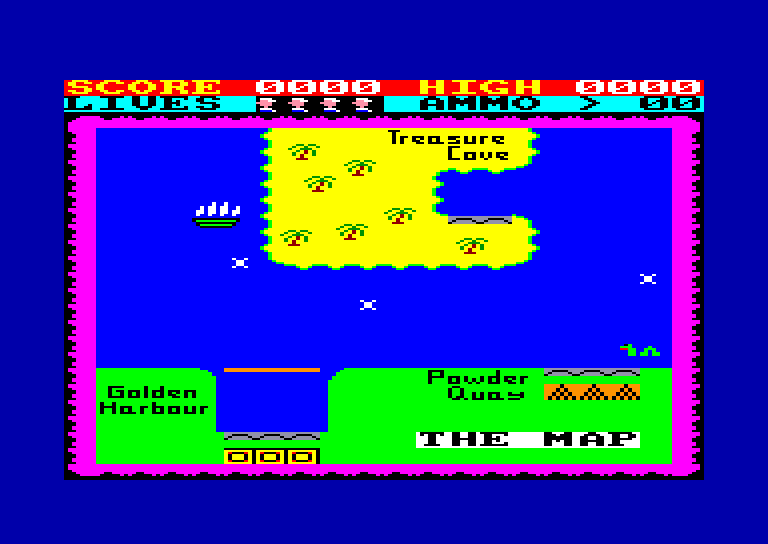 screenshot of the Amstrad CPC game Roland Ahoy ! by GameBase CPC