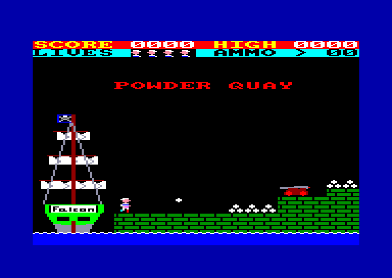 screenshot of the Amstrad CPC game Roland Ahoy ! by GameBase CPC