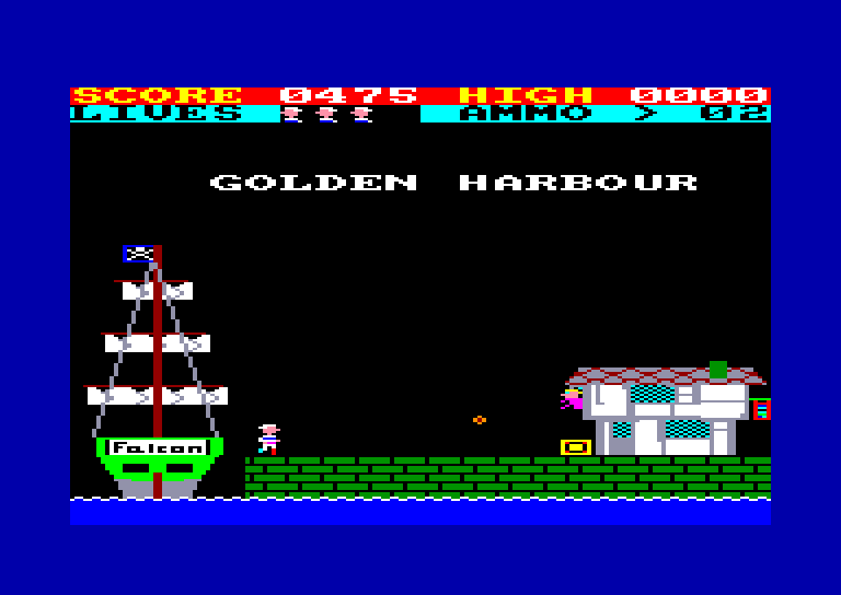 screenshot of the Amstrad CPC game Roland Ahoy ! by GameBase CPC