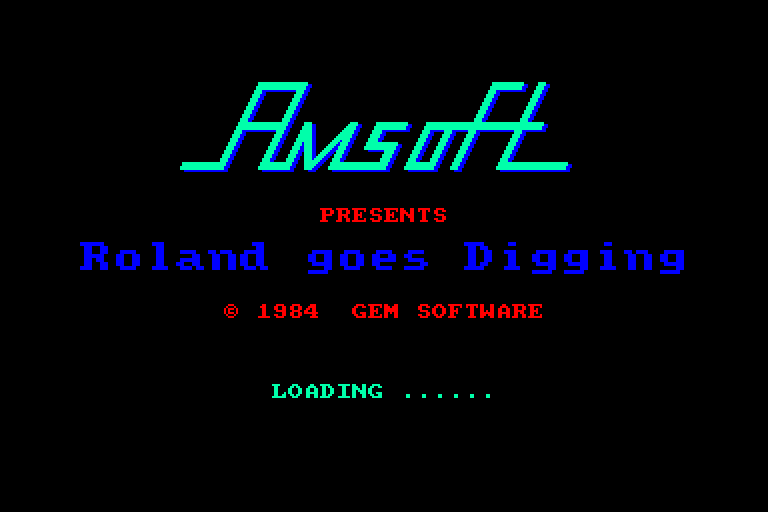 screenshot of the Amstrad CPC game Roland goes digging by GameBase CPC