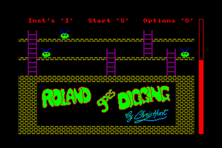 screenshot of the Amstrad CPC game Roland goes digging by GameBase CPC