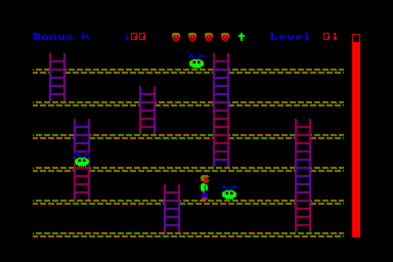 screenshot of the Amstrad CPC game Roland goes digging by GameBase CPC