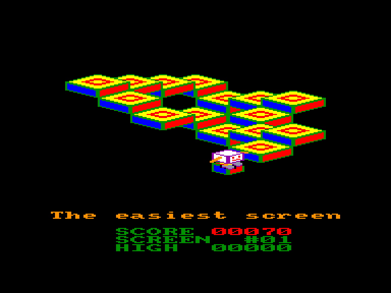 screenshot of the Amstrad CPC game Roland goes square bashing by GameBase CPC