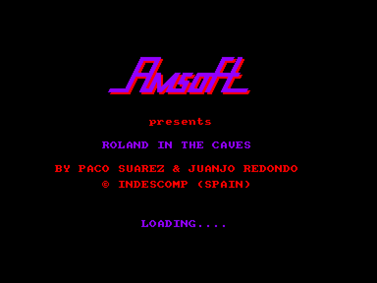 screenshot of the Amstrad CPC game Roland in the caves by GameBase CPC