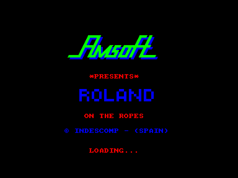 screenshot of the Amstrad CPC game Roland on the Ropes by GameBase CPC