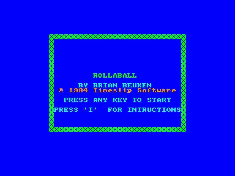 screenshot of the Amstrad CPC game Rollaball by GameBase CPC