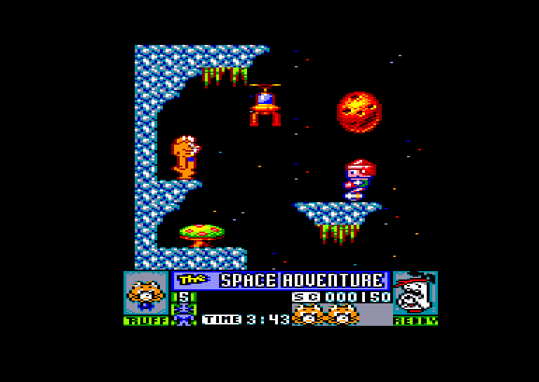 screenshot of the Amstrad CPC game Ruff And Reddy by GameBase CPC