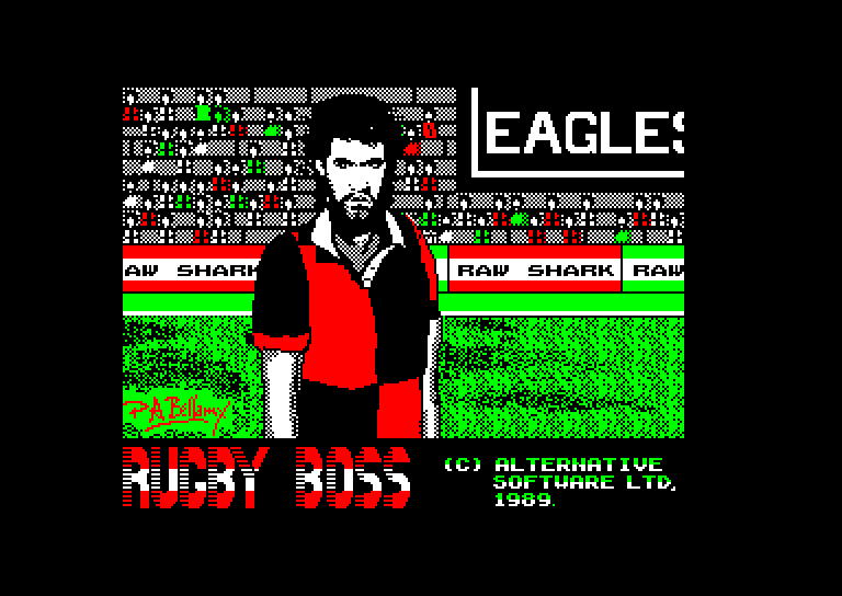screenshot of the Amstrad CPC game Rugby boss