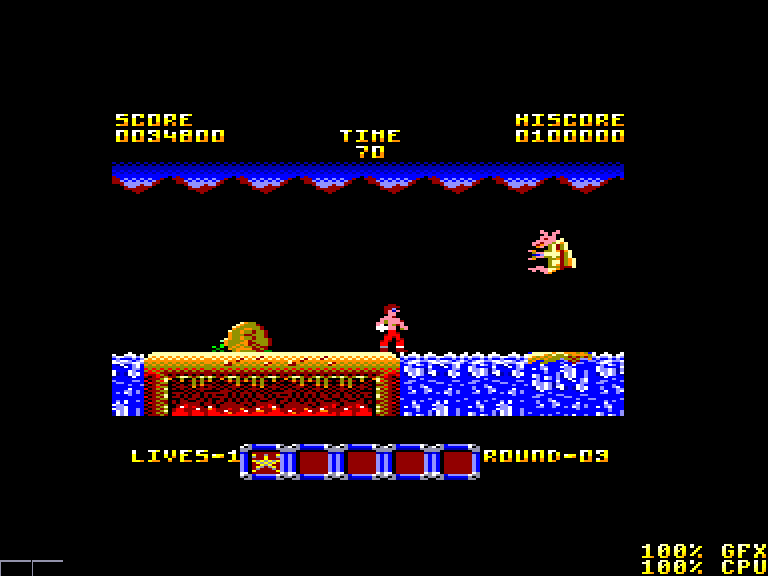 screenshot of the Amstrad CPC game Rygar by GameBase CPC