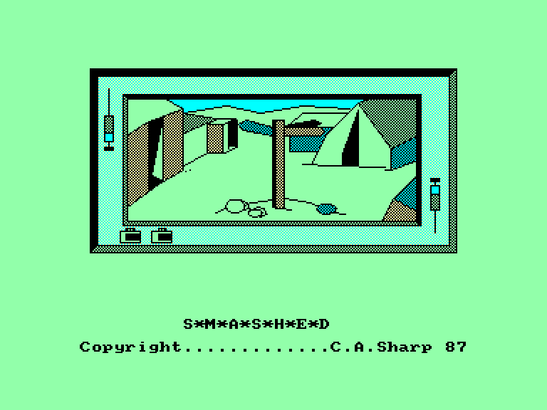 screenshot of the Amstrad CPC game Smashed by GameBase CPC