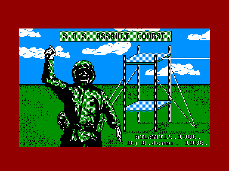 screenshot of the Amstrad CPC game Sas assault course by GameBase CPC