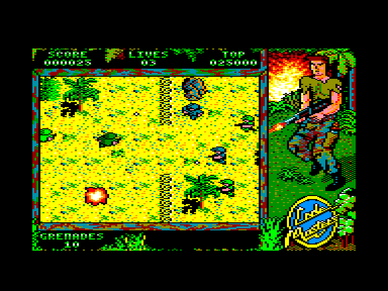 screenshot of the Amstrad CPC game Sas combat simulator by GameBase CPC