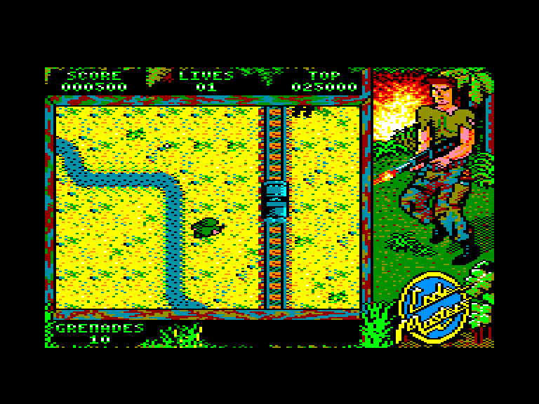screenshot of the Amstrad CPC game Sas combat simulator by GameBase CPC
