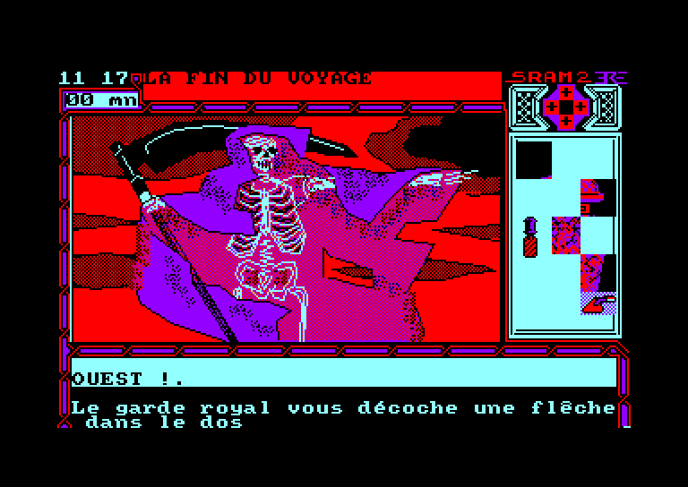 screenshot of the Amstrad CPC game SRAM 2 by GameBase CPC