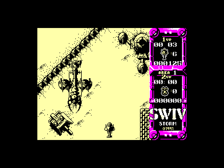 screenshot of the Amstrad CPC game SWIV by GameBase CPC