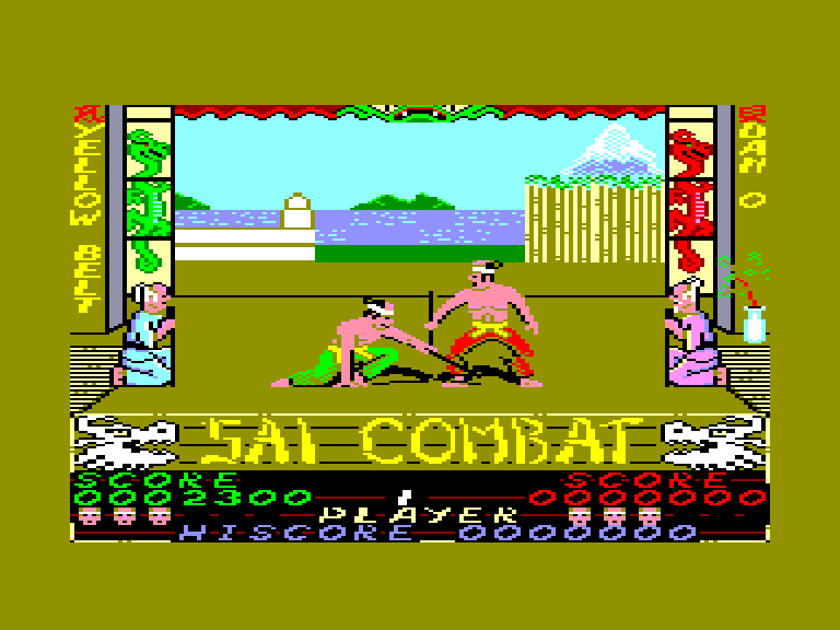 screenshot of the Amstrad CPC game Sai Combat by GameBase CPC