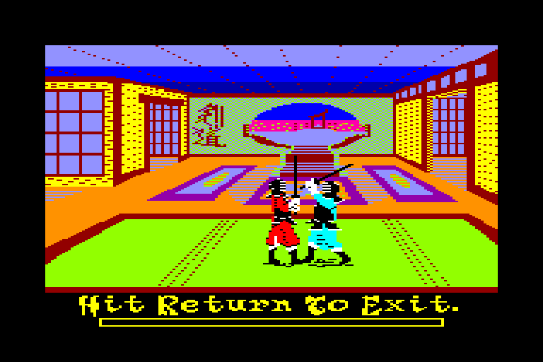 screenshot of the Amstrad CPC game Samurai Trilogy by GameBase CPC