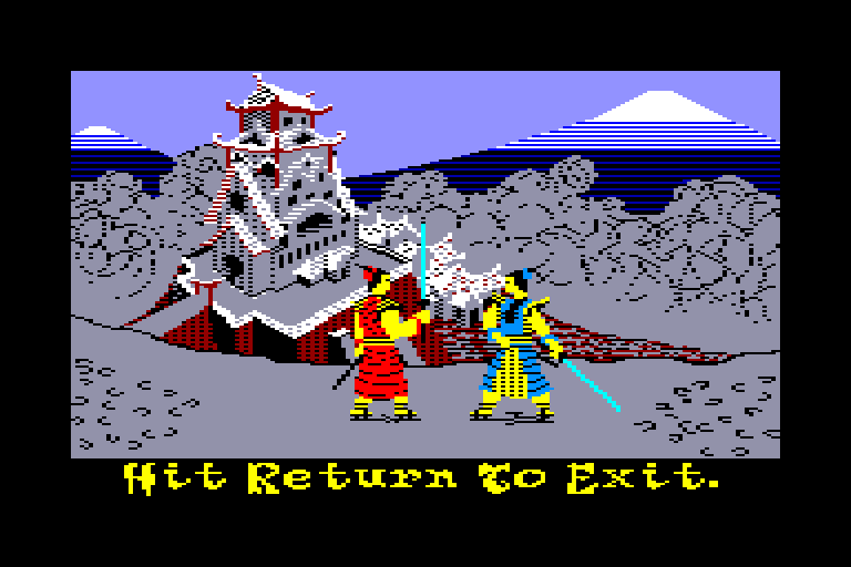 screenshot of the Amstrad CPC game Samurai Trilogy by GameBase CPC