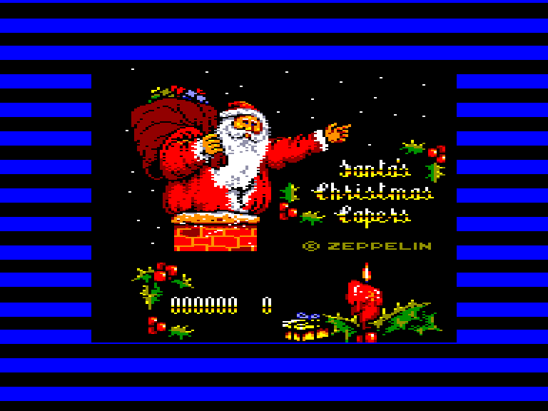 screenshot of the Amstrad CPC game Santa's Christmas Capers by GameBase CPC