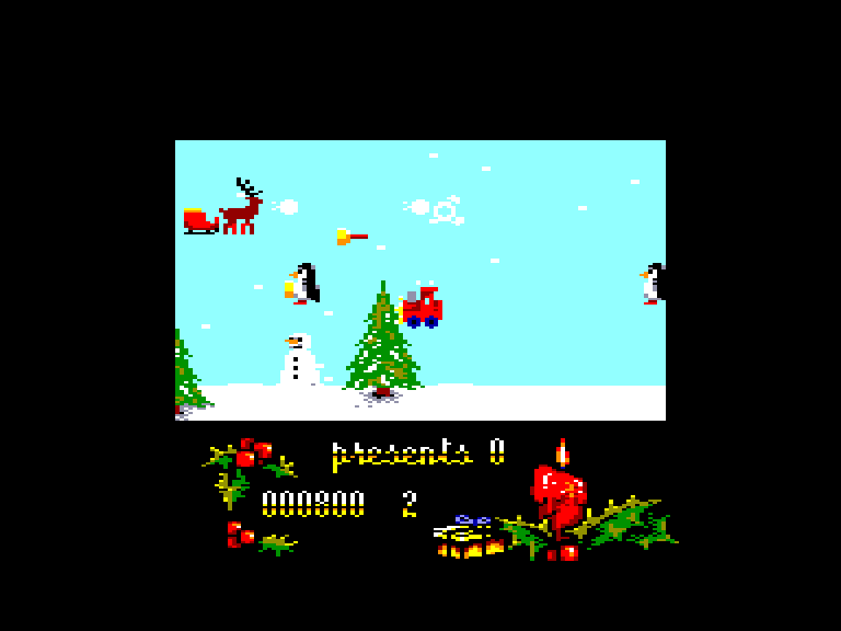 screenshot of the Amstrad CPC game Santa's Christmas Capers by GameBase CPC
