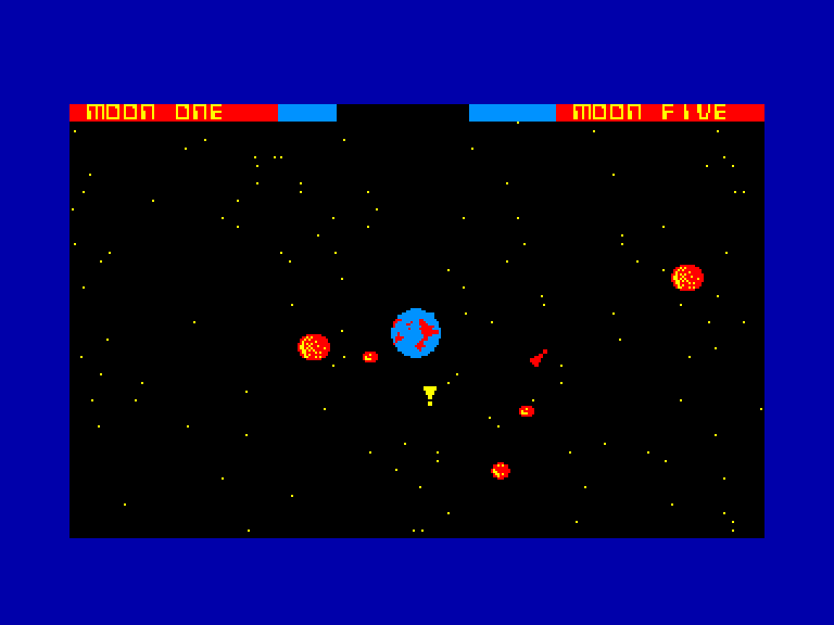 screenshot of the Amstrad CPC game Satellite Warrior by GameBase CPC