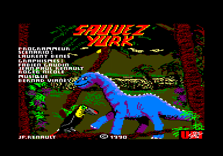 screenshot of the Amstrad CPC game Sauvez Yurk